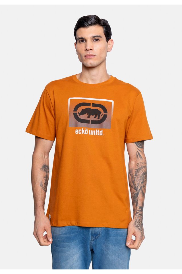 Camiseta-Ecko-Estampada-Caramelo