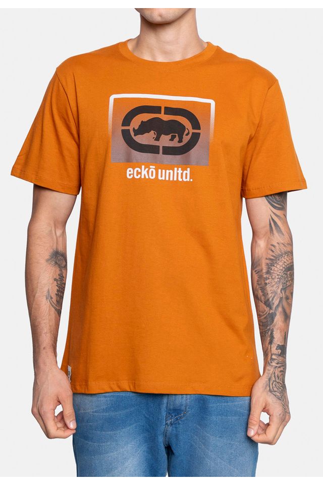 Camiseta-Ecko-Estampada-Caramelo