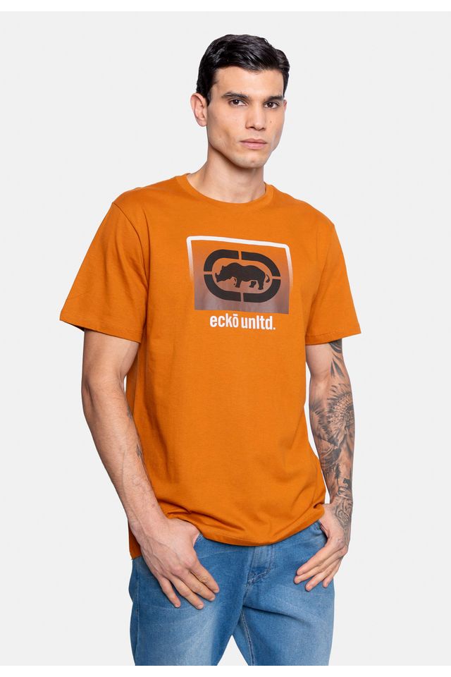 Camiseta-Ecko-Estampada-Caramelo