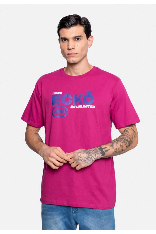 Camiseta-Ecko-Estampada-Vinho