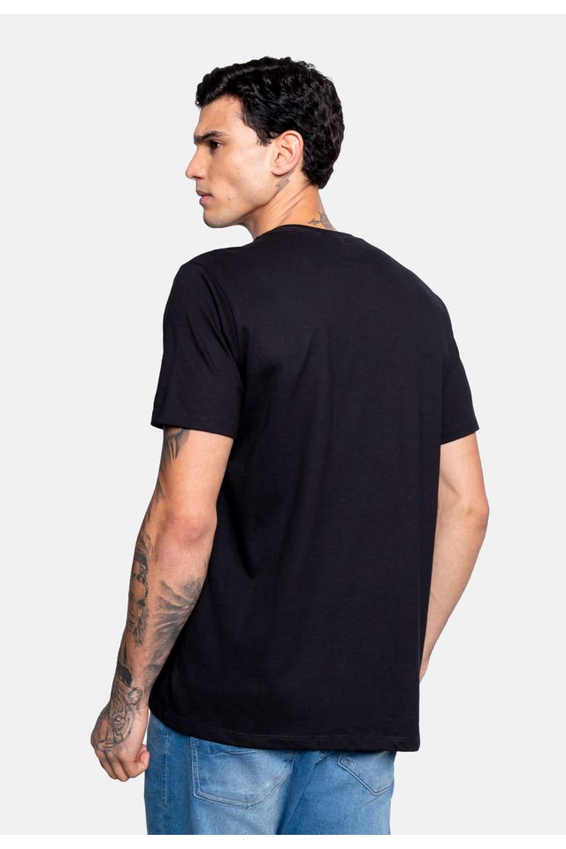 Camiseta-Ecko-Estampada-Preta