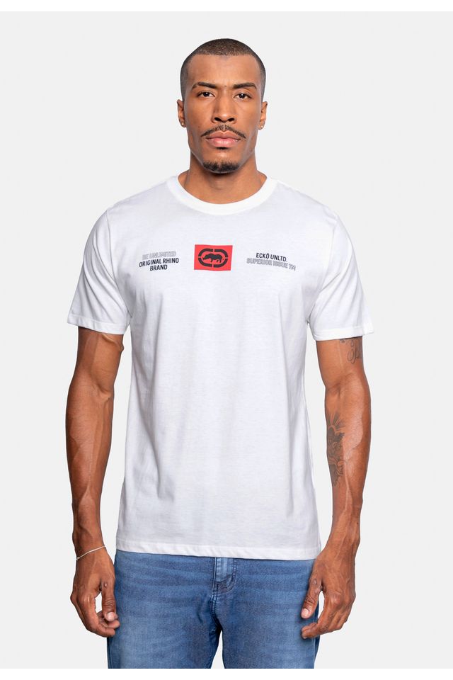Camiseta-Ecko-Estampada-Branca Camiseta-Ecko-Estampada-Branca