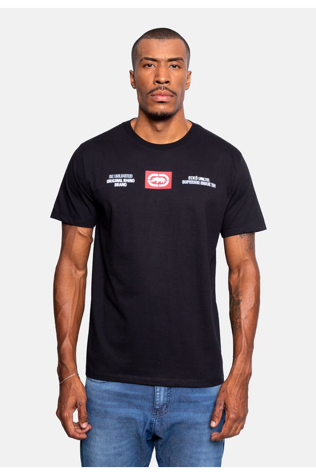 Camiseta-Ecko-Estampada-Preta