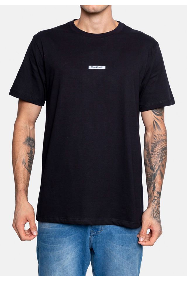 Camiseta-Ecko-Estampada-Preta