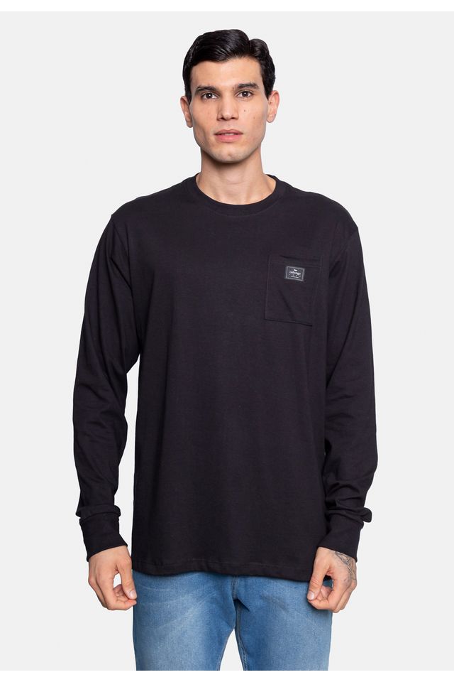 Camiseta-Onbongo-Manga-Longa-Preta Camiseta-Onbongo-Manga-Longa-Preta