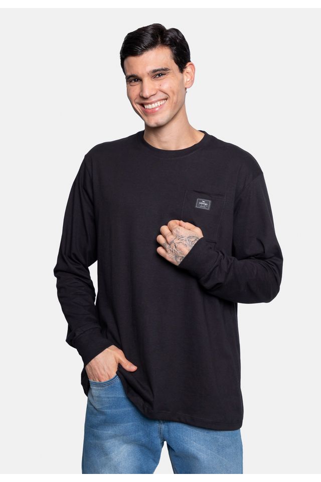 Camiseta-Onbongo-Manga-Longa-Preta