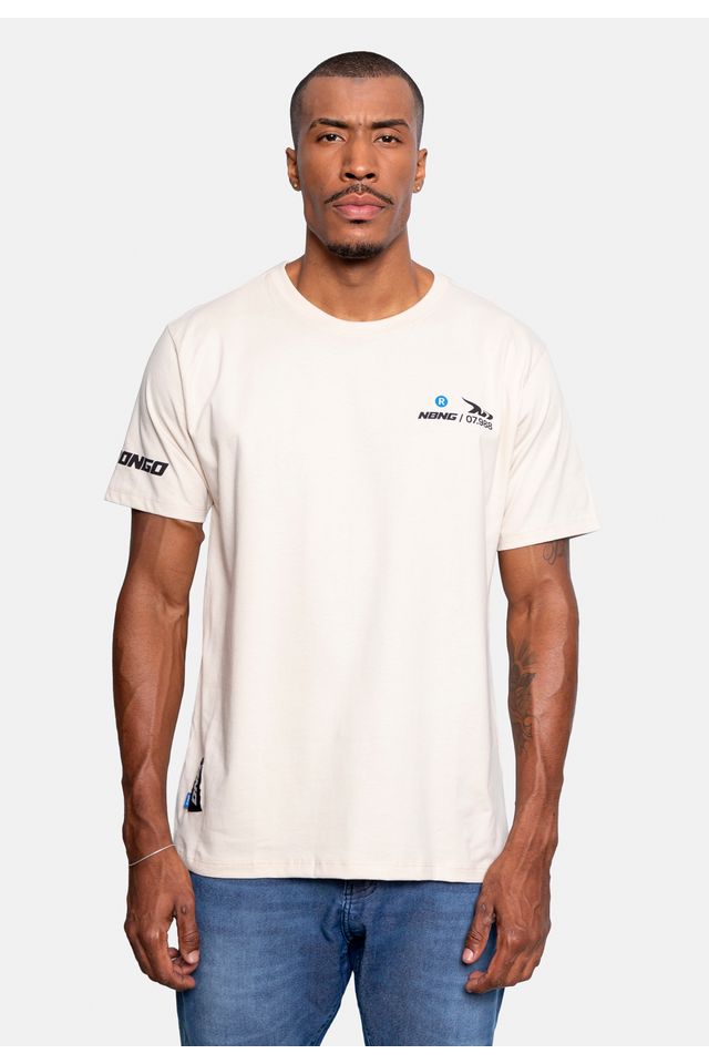 Camiseta-Onbongo-Estampada-Areia Camiseta-Onbongo-Estampada-Areia