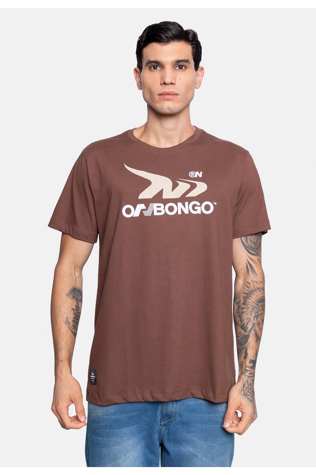 Camiseta-Onbongo-Estampada-Marrom