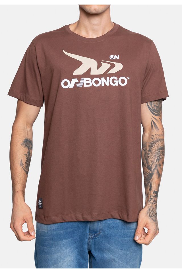 Camiseta-Onbongo-Estampada-Marrom