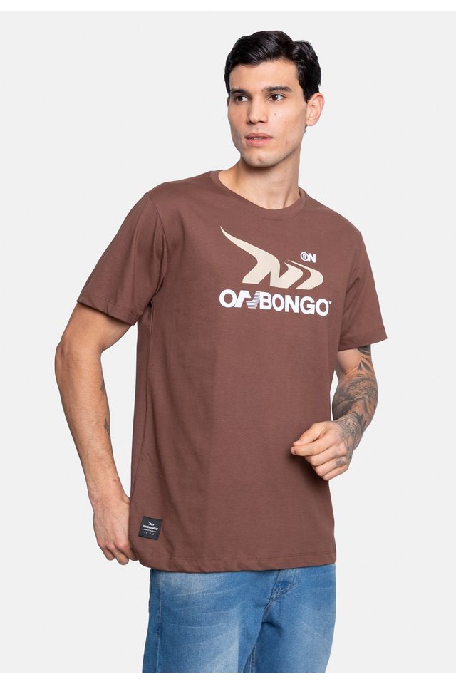 Camiseta-Onbongo-Estampada-Marrom