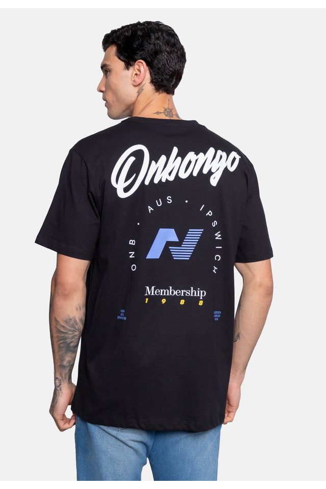 Camiseta-Onbongo-Estampada-Preta