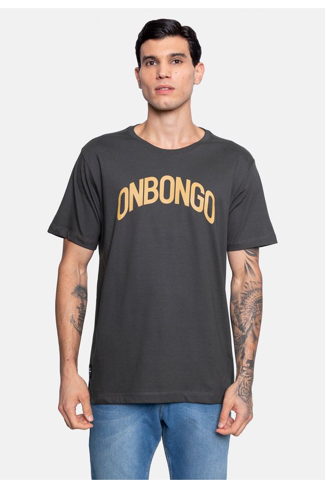 Camiseta-Onbongo-Estampada-Chumbo Camiseta-Onbongo-Estampada-Chumbo
