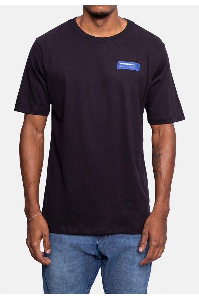 Camiseta-Onbongo-Estampada-Preta