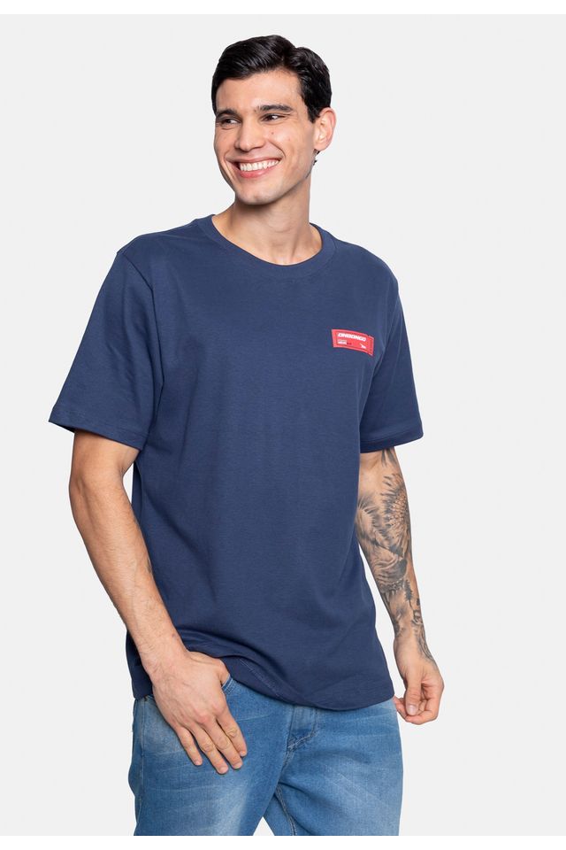 Camiseta-Onbongo-Estampada-Azul-Marinho