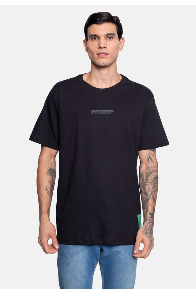 Camiseta-Onbongo-Estampada-Preta