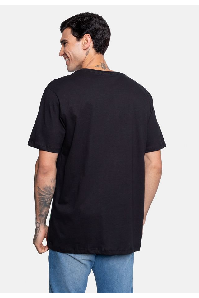 Camiseta-Onbongo-Estampada-Preta