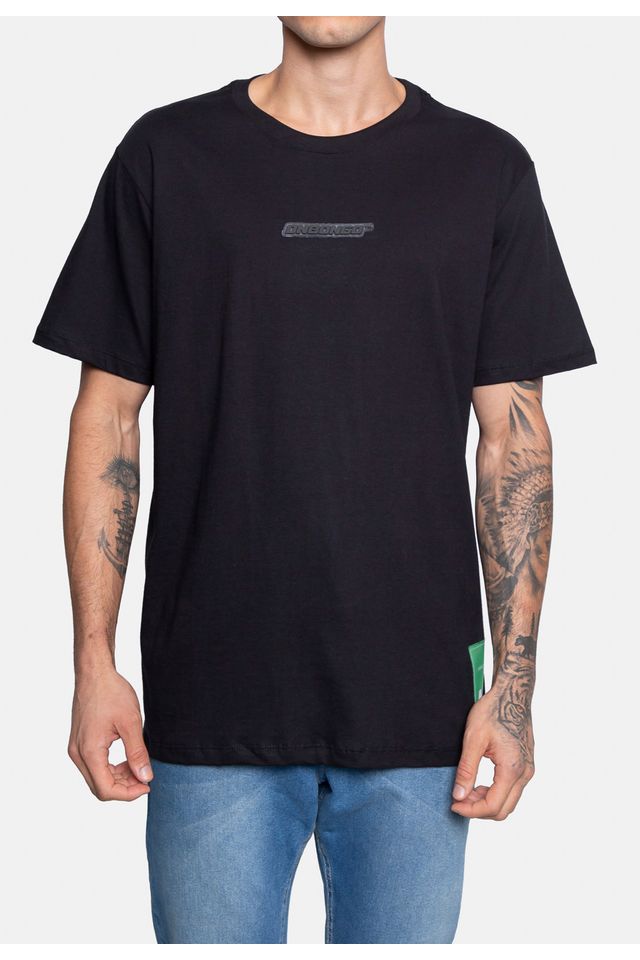Camiseta-Onbongo-Estampada-Preta