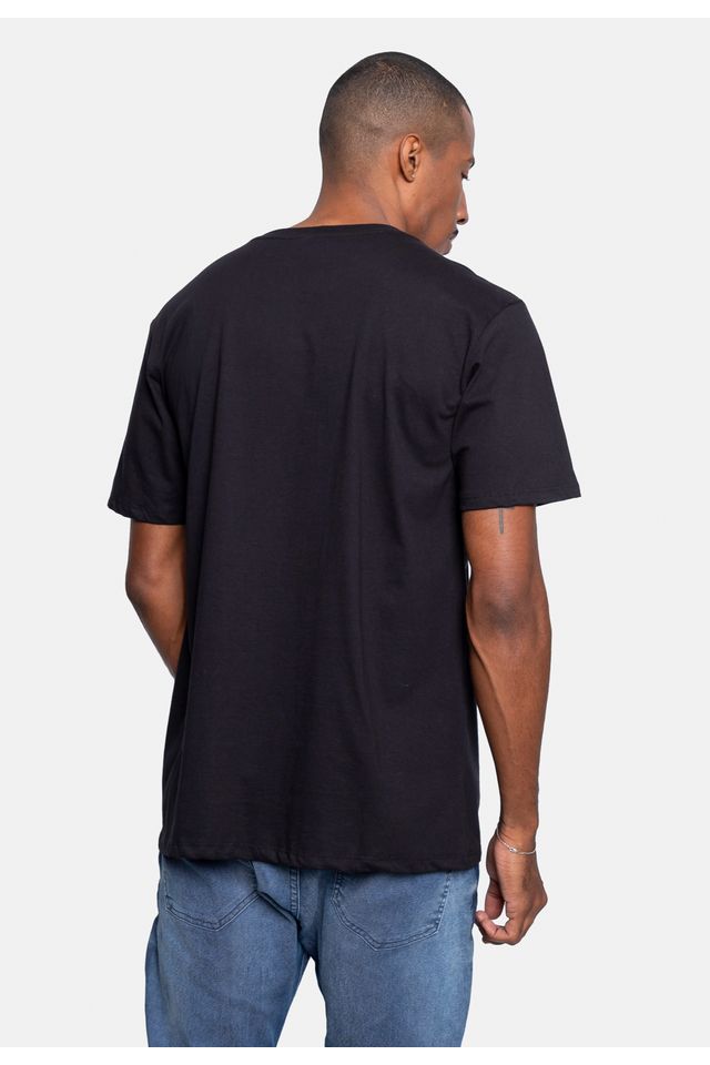 Camiseta-Onbongo-Estampada-Preta