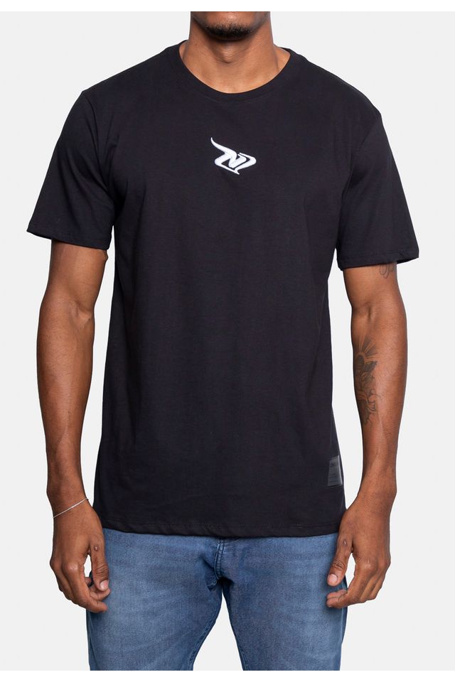 Camiseta-Onbongo-Estampada-Preta