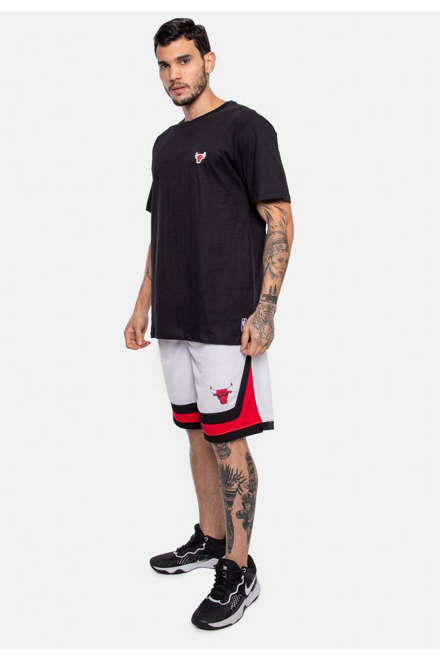 Bermuda-NBA-Sintetica-Chicago-Bulls-Branca