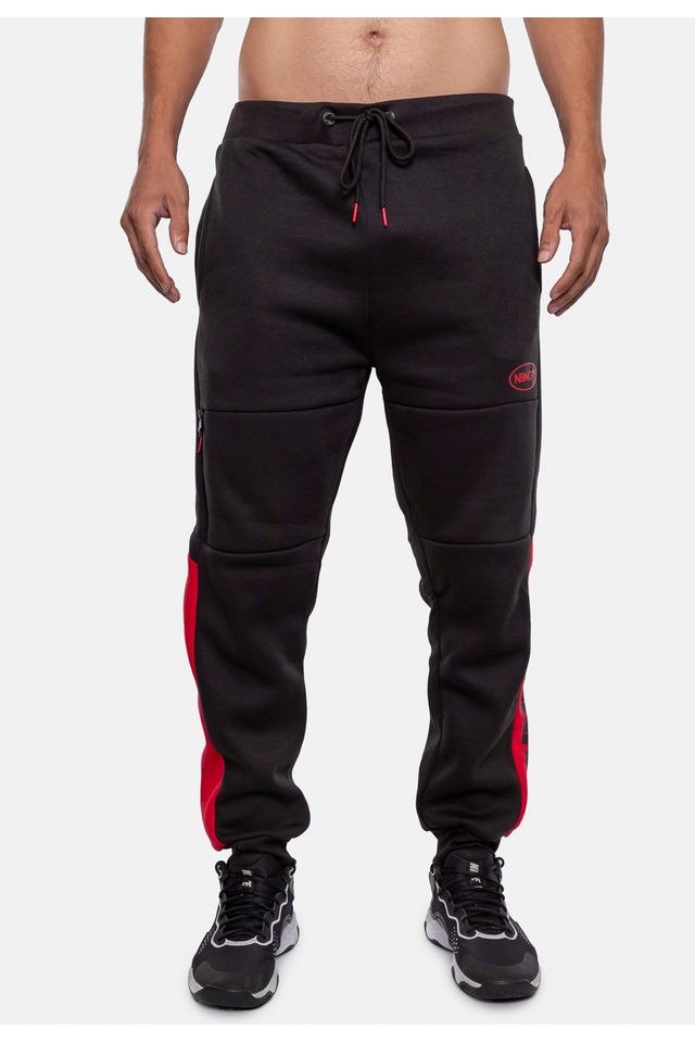 Calca-Onbongo-Moletom-Preta-Com-Vermelha Calca-Onbongo-Moletom-Preta-Com-Vermelha