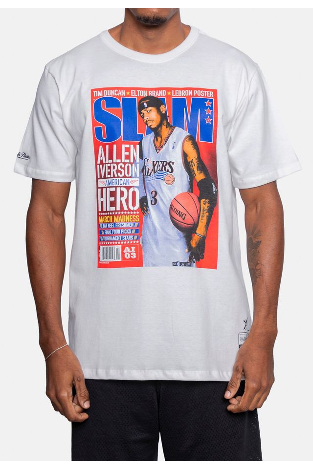 Camiseta-Mitchell---Ness-Slam-Allen-Iverson-Branca