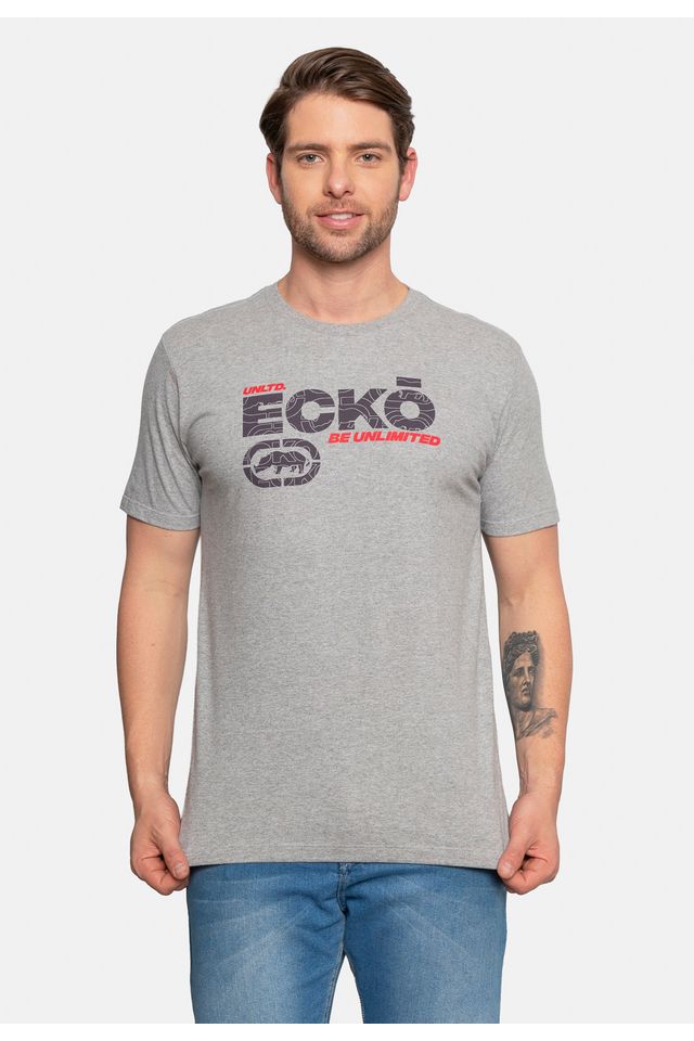 Camiseta-Ecko-Estampada-Cinza Camiseta-Ecko-Estampada-Cinza