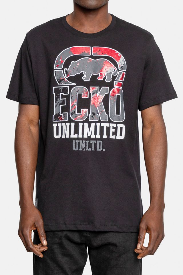 Camiseta-Ecko-Estampada-Preta