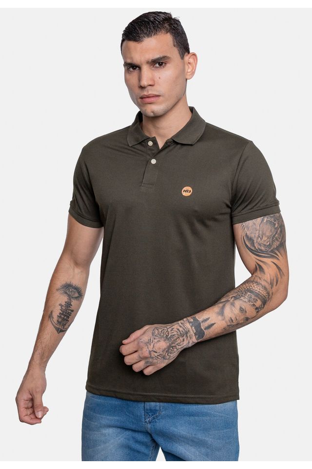 Camisa-Polo-HD-Piquet-Verde-Militar