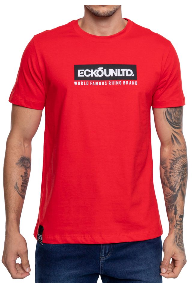 Camiseta-Ecko-Estampada-Vermelha