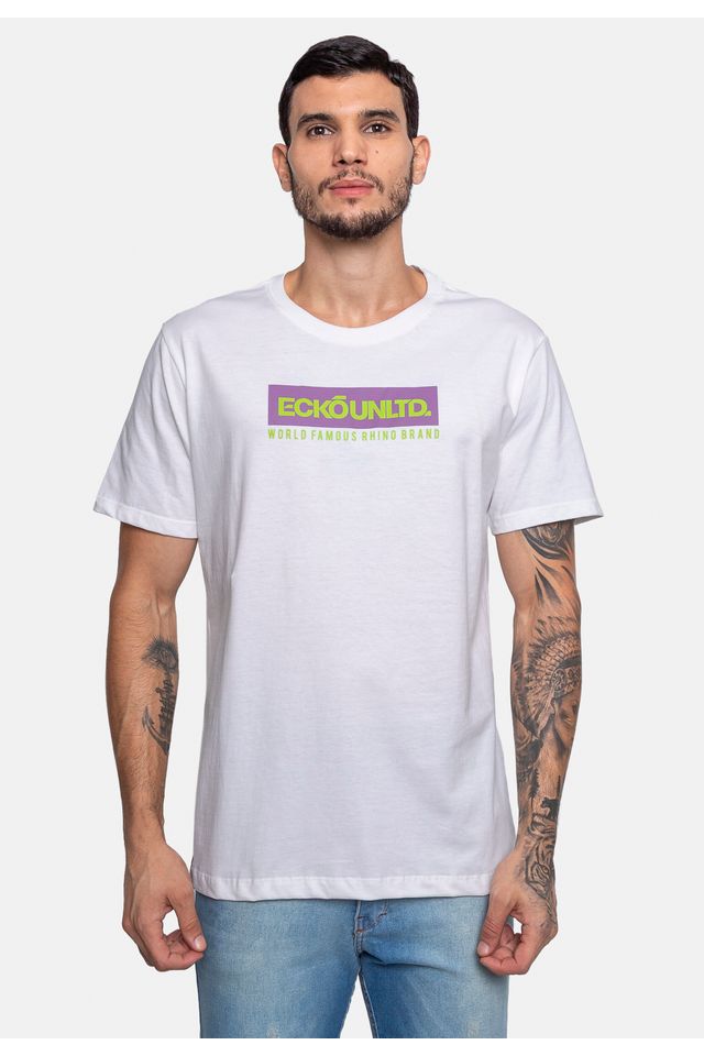 Camiseta-Ecko-Estampada-Branca
