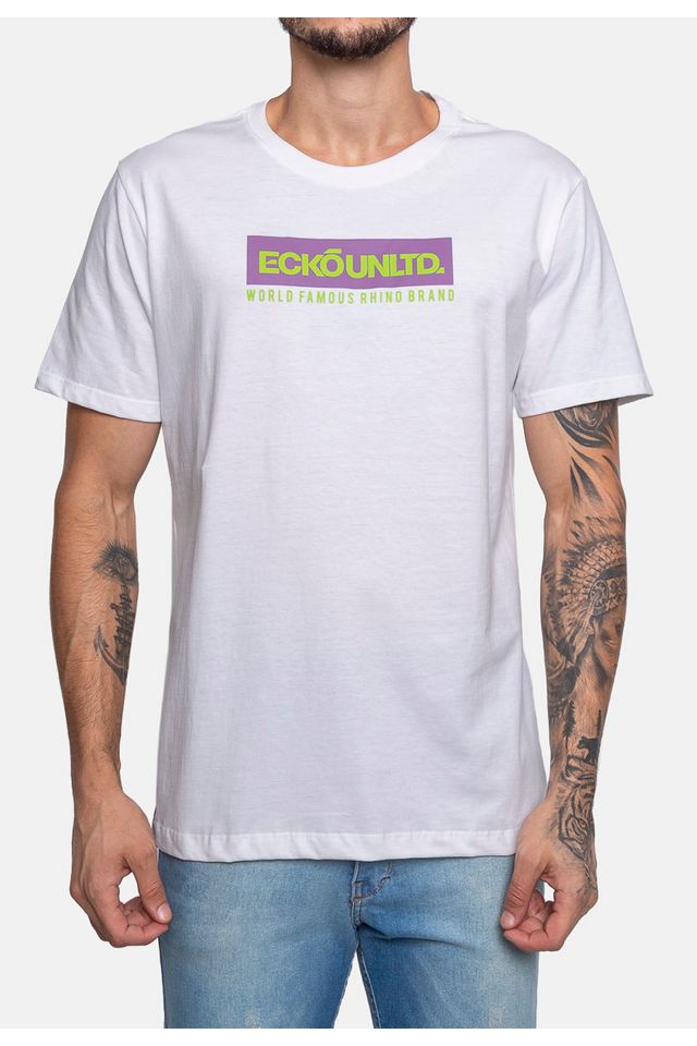 Camiseta-Ecko-Estampada-Branca