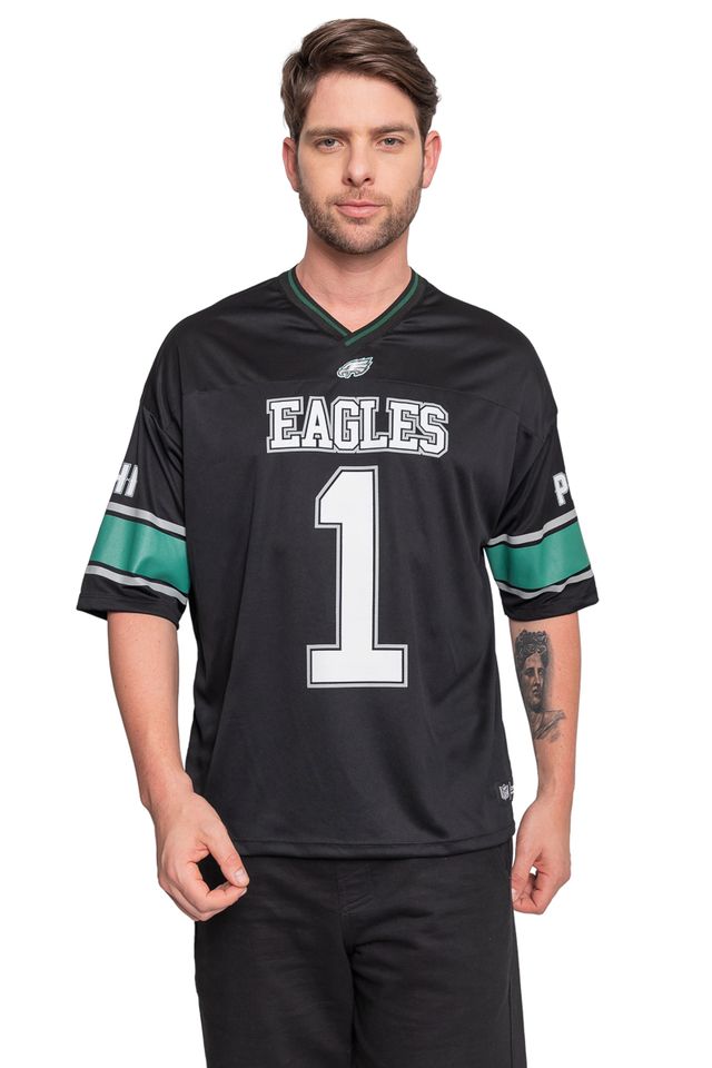 Camiseta-NFL-Oversize-Philadelphia-Eagles-Name-Number-Jalen-Hurts-Preta
