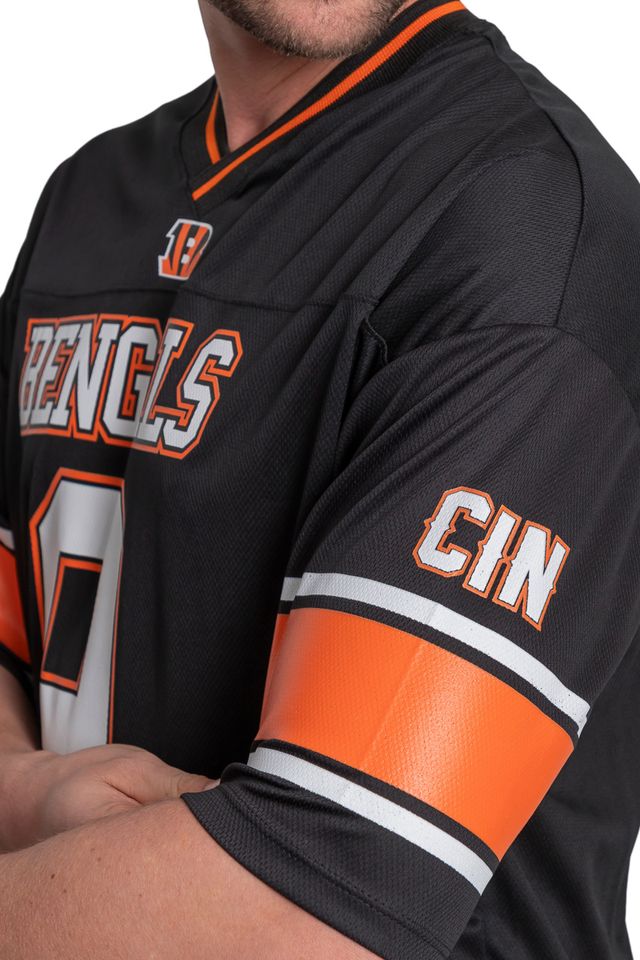 Camiseta-NFL-Oversize-Cincinnati-Bengals-Name-Number-Joe-Burrow-Preta