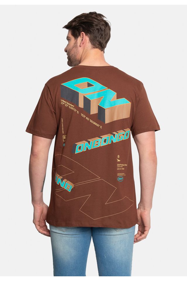 Camiseta-Onbongo-Estampada-Marrom