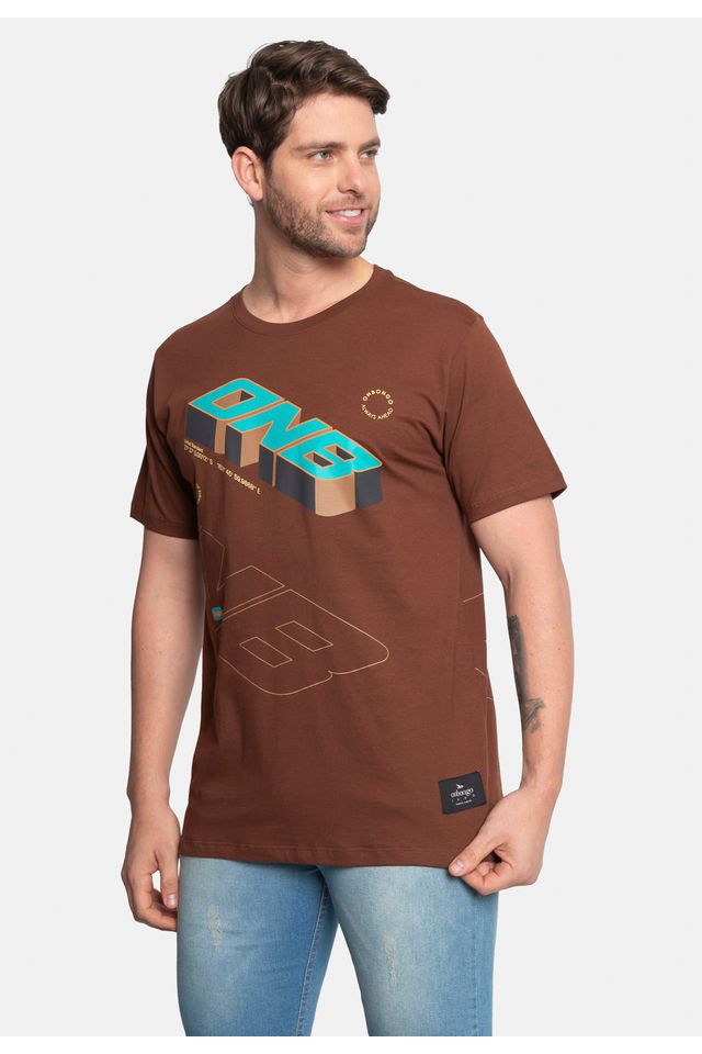 Camiseta-Onbongo-Estampada-Marrom