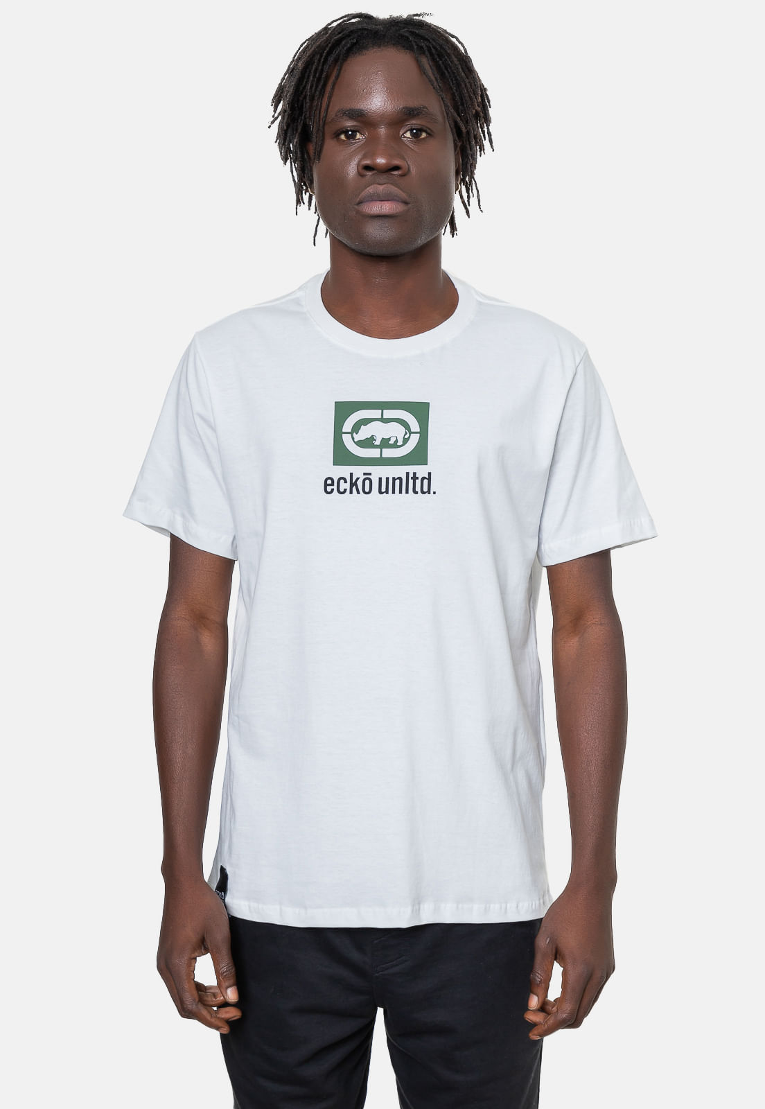 ◎90s ECKO UNLTD. メッシュ 半袖 ゲームシャツ XL ホワイト Camiseta-Ecko-Estampada-Branca