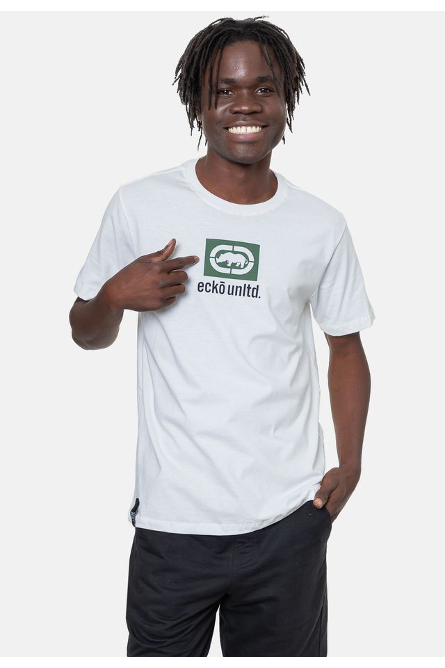 Camiseta-Ecko-Estampada-Branca
