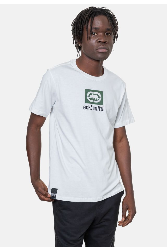 Camiseta-Ecko-Estampada-Branca