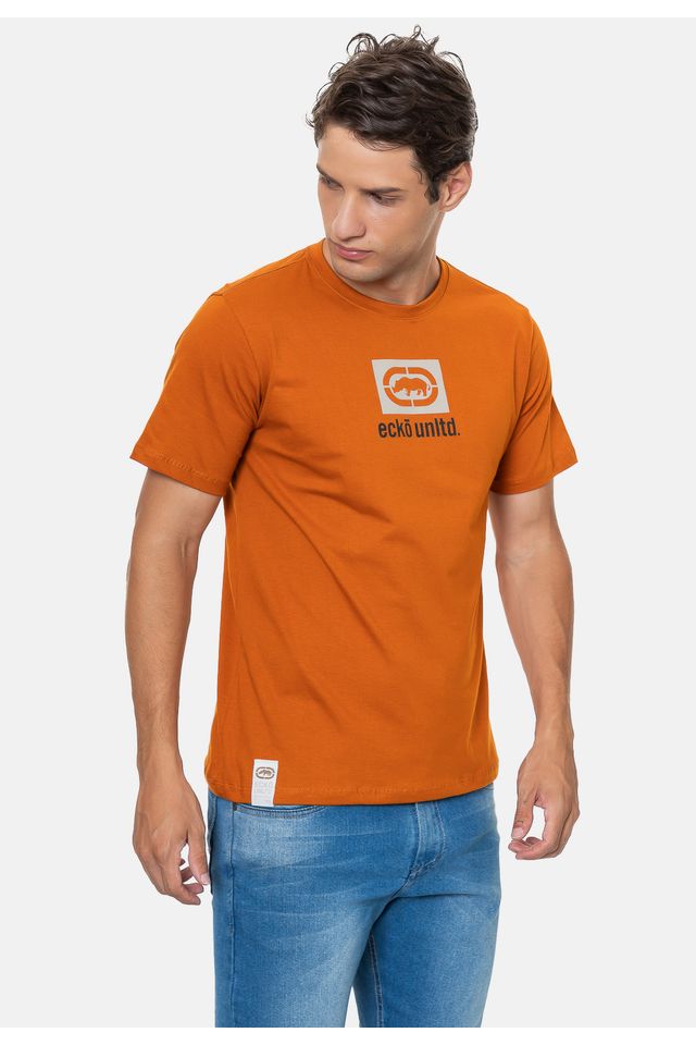 Camiseta-Ecko-Estampada-Bege