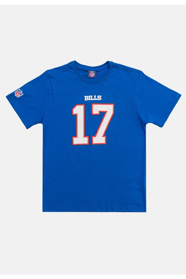 Camiseta-NFL-Juvenil-Josh-Allen-Buffalo-Bills-Azul-Royal