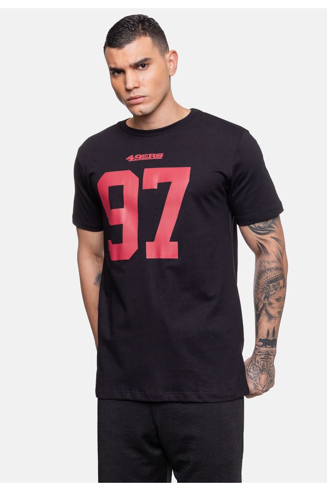 Camiseta-NFL-Player-Nick-Bosa-San-Francisco-49ers-Preta