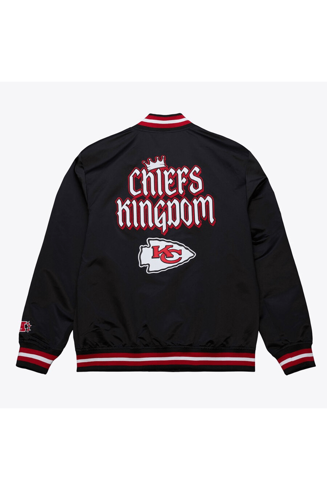 Jaqueta-Mitchell---Ness-NFL-Double-Down-Satin-Jacket-Vintage-Logo-Kansas-City-Chiefs-Preta