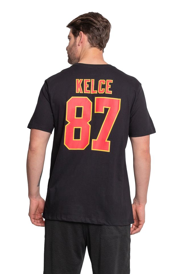Camiseta-NFL-Kansas-City-Chiefs-Name-Number-Travis-Kelce-Preta