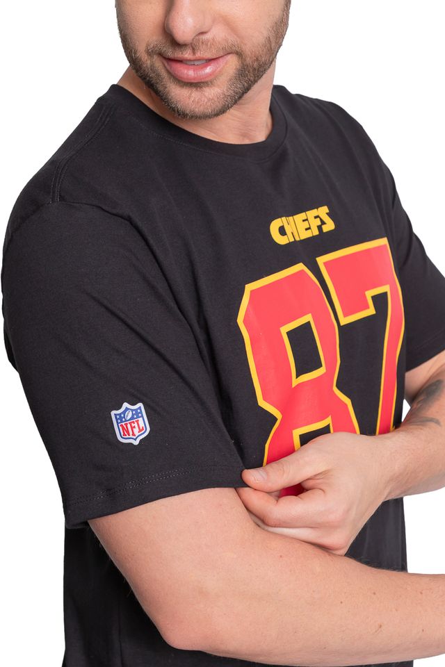 Camiseta-NFL-Kansas-City-Chiefs-Name-Number-Travis-Kelce-Preta