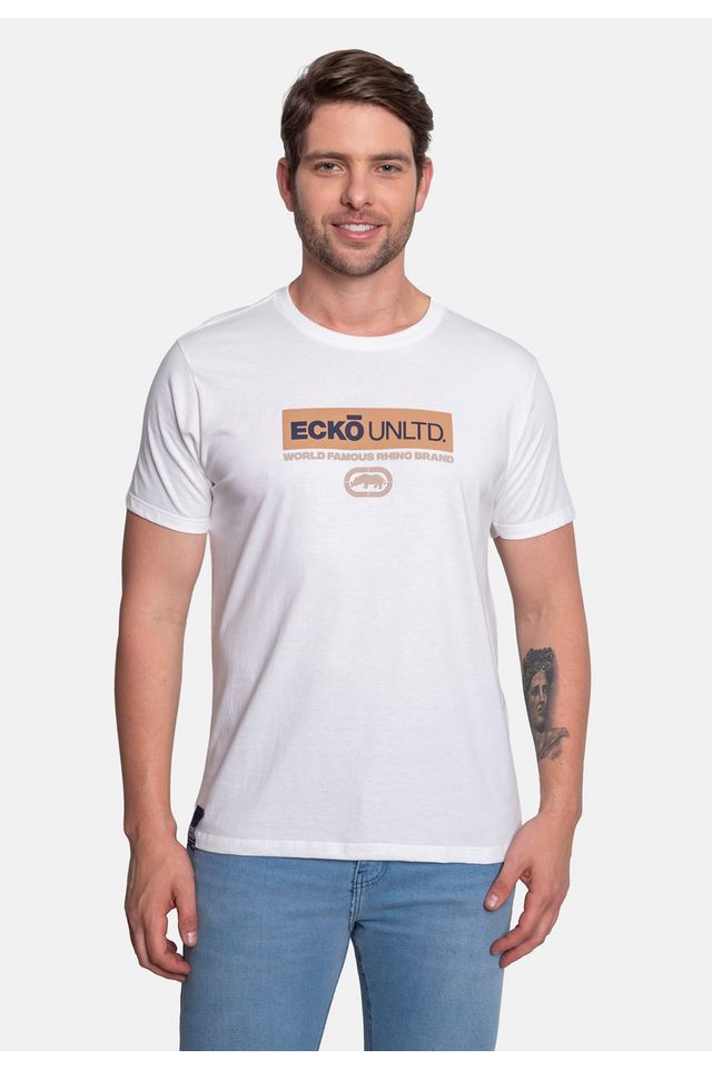 Camiseta-Ecko-Estampada-Branca Camiseta-Ecko-Estampada-Branca