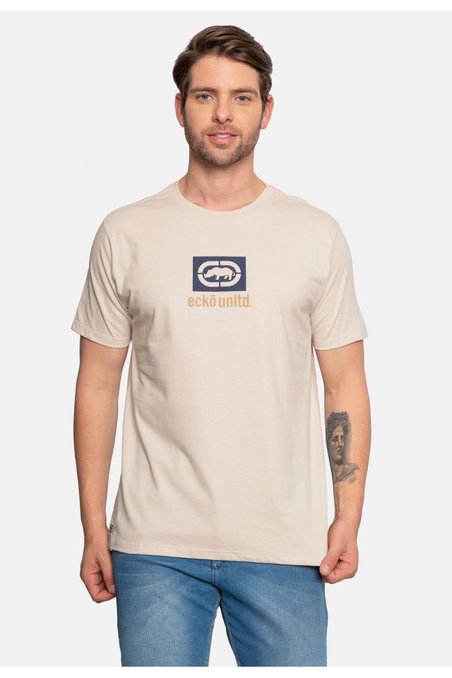Camiseta-Ecko-Masculina-Box-Areia