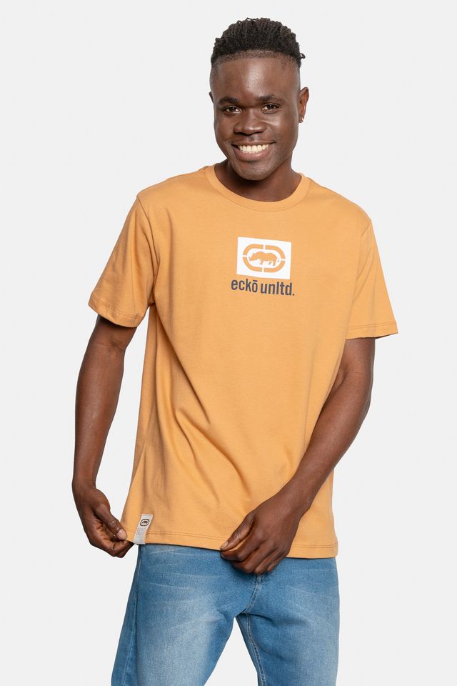 Camiseta-Ecko-Masculina-Box-Bege