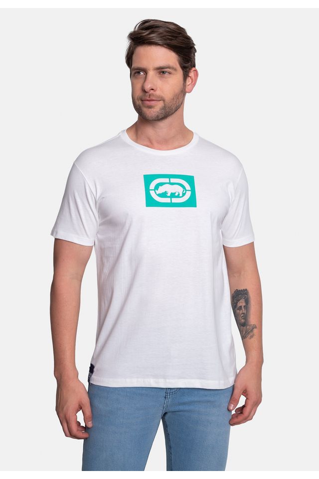 Camiseta-Ecko-Estampada-Branca
