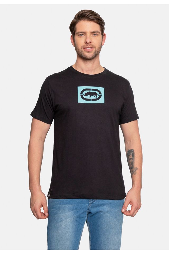 Camiseta-Ecko-Estampada-Preta